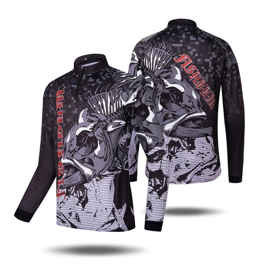 Fishing t-shirt men Long Sleeve Sun Protection ANTI-UV  personalize jersey for fishing quick dry breathable fishing shirts-0