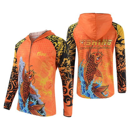 Fishing Clothes Carp Fishing Jerseys Breathable Moisture-wicking Summer Sun UV Protection Outdoor Sport Fishing shirts-0